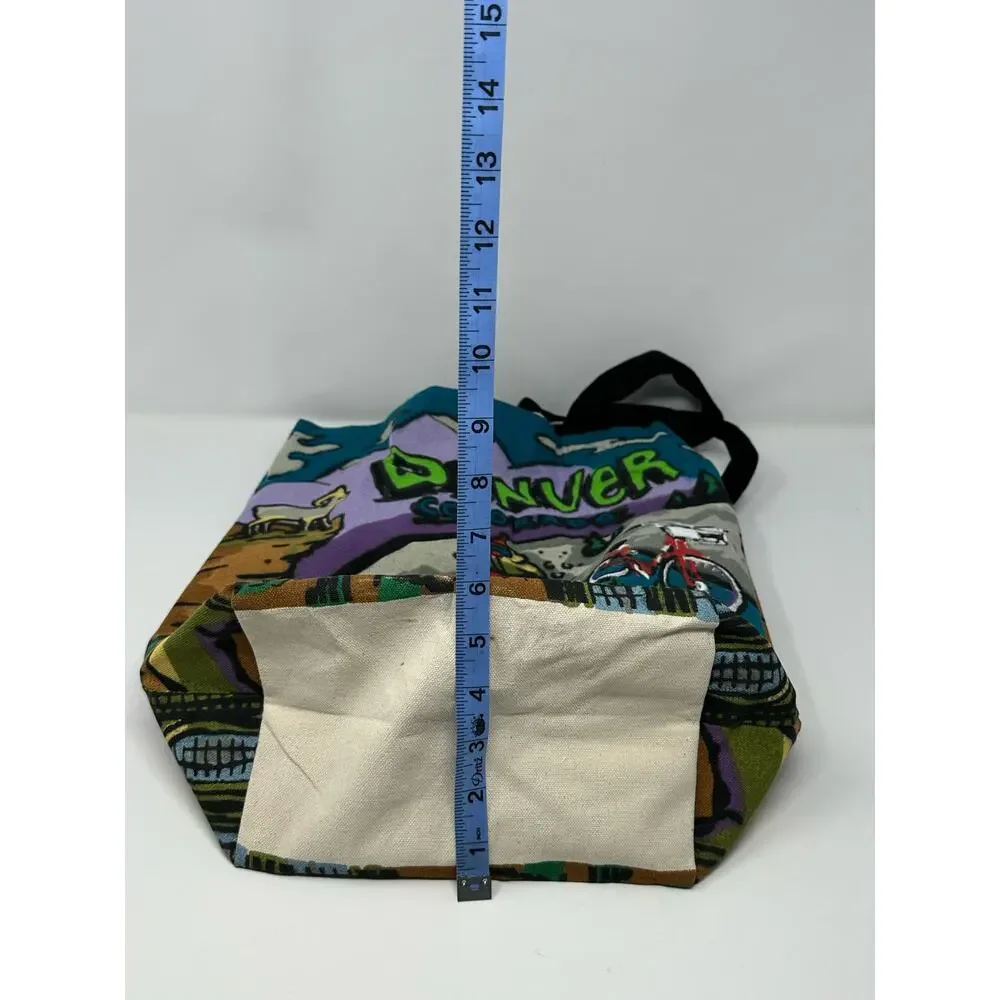 Art Studio Company NEW Denver Shopper Artsy Scenic Canvas Reusable Tote Bag